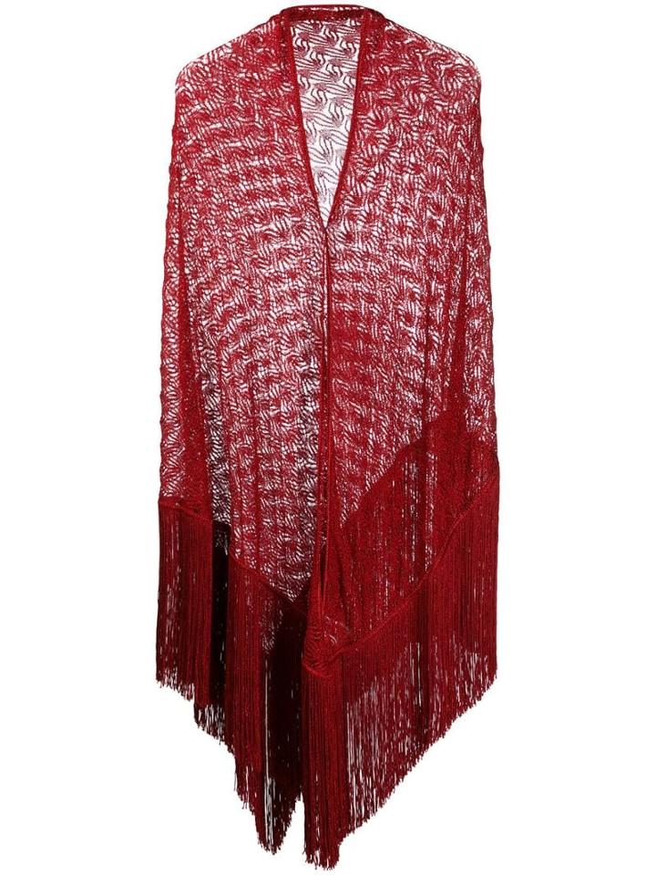 Missoni Fine Knit Scarf - Red