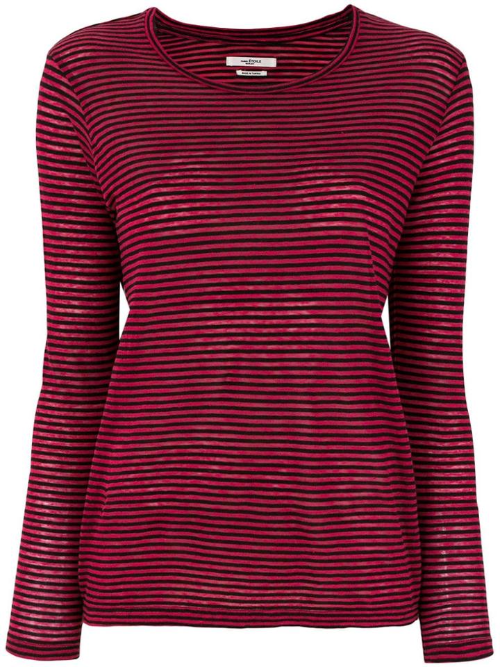 Isabel Marant Étoile Striped Long Sleeve T-shirt - Red