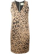 Fausto Puglisi Contrast Back Animal Print Dress, Women's, Size: 40, Viscose/spandex/elastane/acetate/spandex/elastane