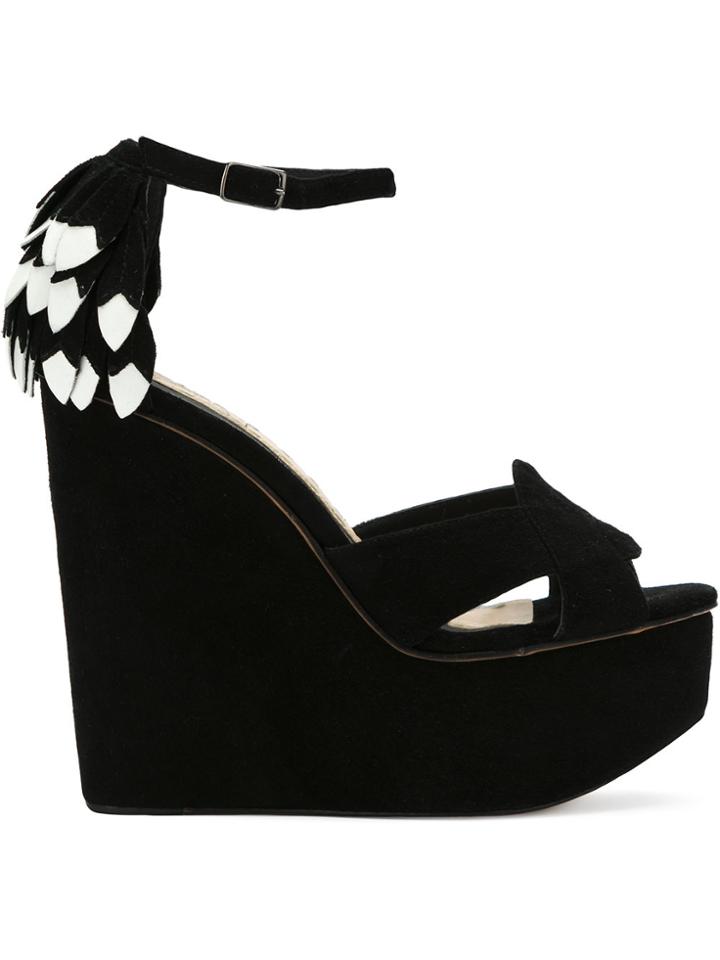 Andrea Bogosian Wedge Sandals - Black