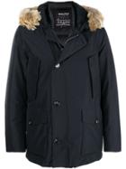 Woolrich Fur Hooded Coat - Blue