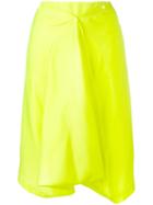 Sies Marjan Pleated Skirt, Women's, Size: 2, Green, Silk