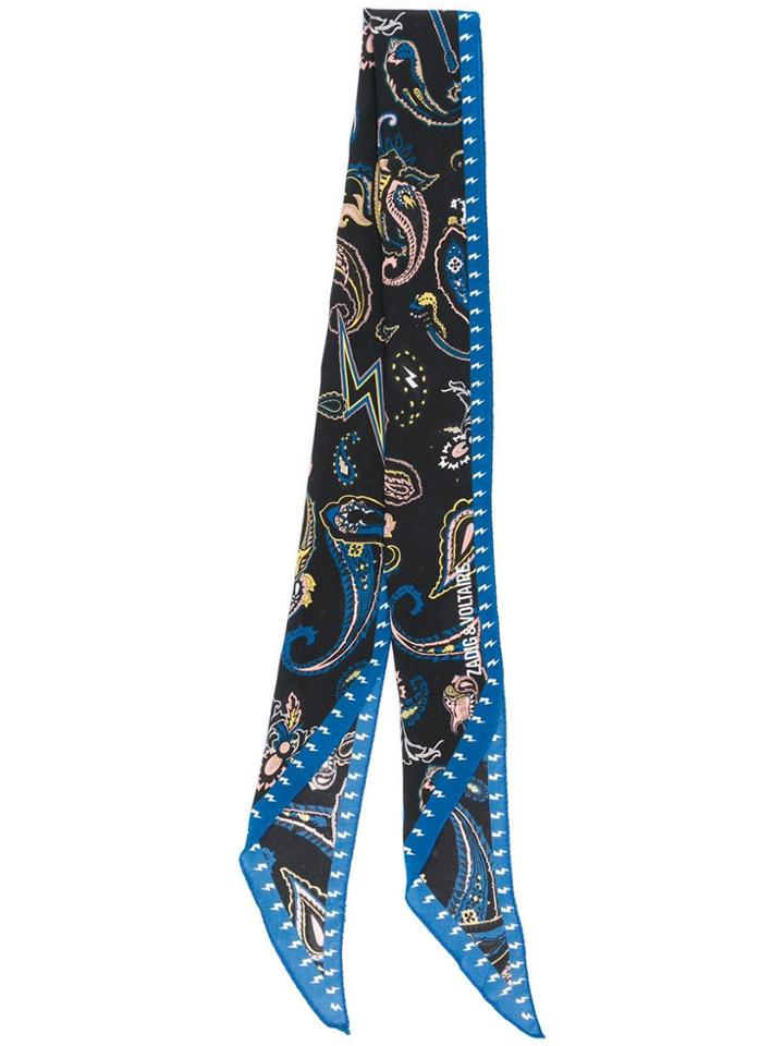 Zadig & Voltaire Skull Bandanna Scarf - Black