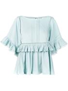 Semicouture Ruffle-trim Blouse - Blue