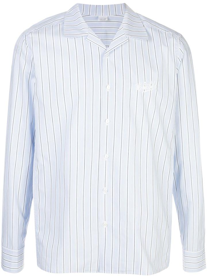 Childs Striped Pyjama Shirt - Blue