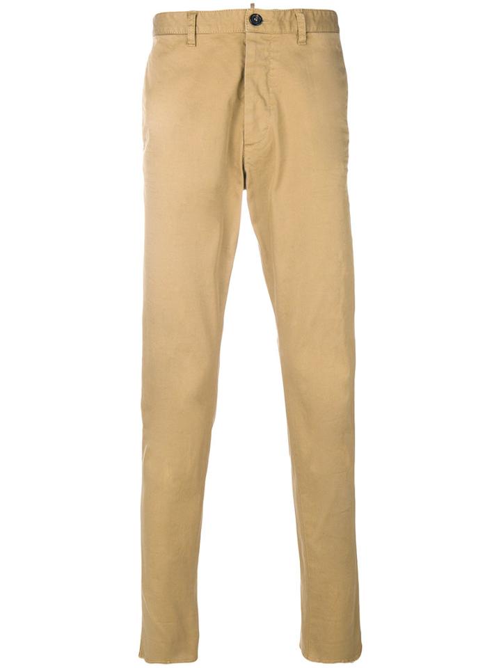 Dsquared2 - Slim-fit Trousers - Men - Cotton/spandex/elastane - 44, Nude/neutrals, Cotton/spandex/elastane