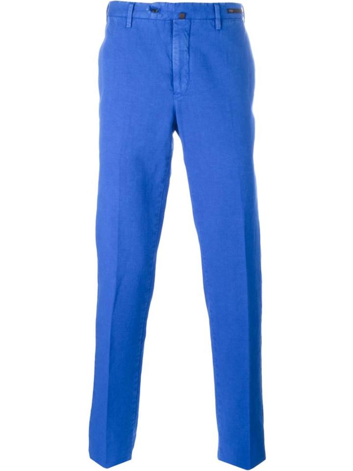 Pt01 Classic Chinos, Men's, Size: 50, Blue, Cotton/linen/flax