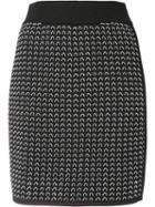 Rag & Bone Fitted Knitted Skirt, Women's, Size: Xs, Black, Rayon/nylon