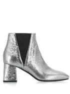 Pollini Metallic Sheen Boots - Silver