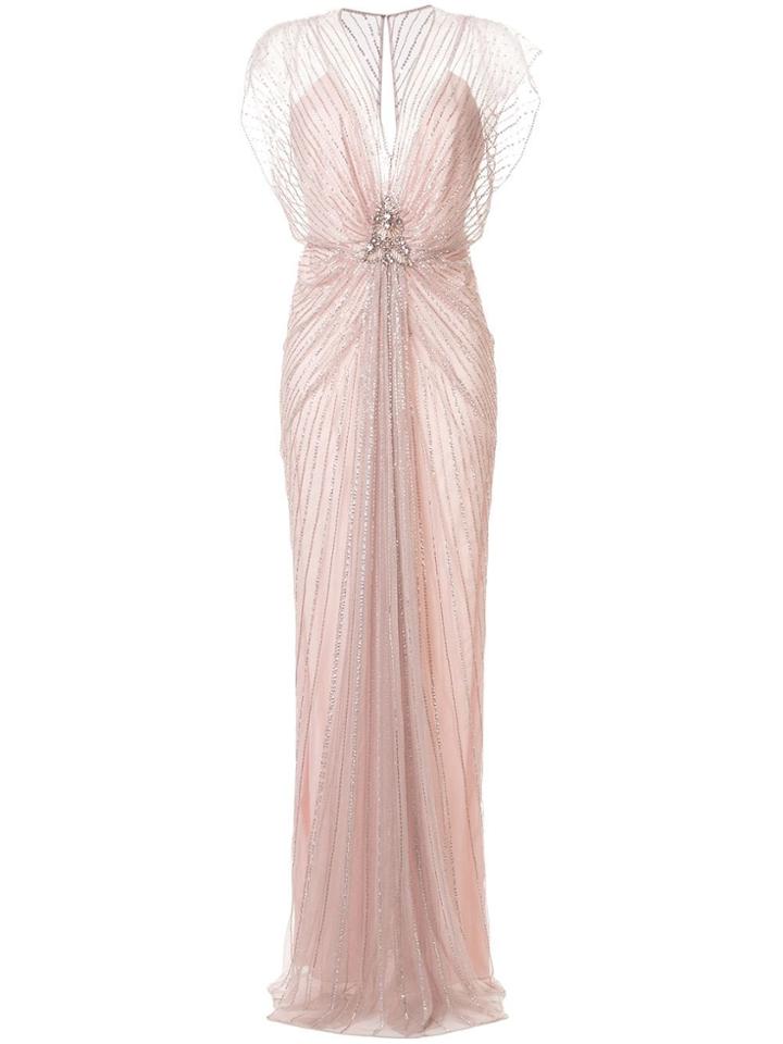 Jenny Packham Amelie Beaded Evening Dress - Pink