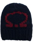 Salvatore Ferragamo Gancio Intarsia Beanie - Blue