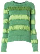 Sies Marjan Striped Pattern Jumper - Green