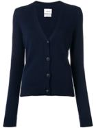 Barrie Embossed Button Cardigan - Blue