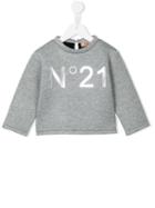 No21 Kids Logo Print Sweatshirt, Girl's, Size: 7 Yrs, Grey