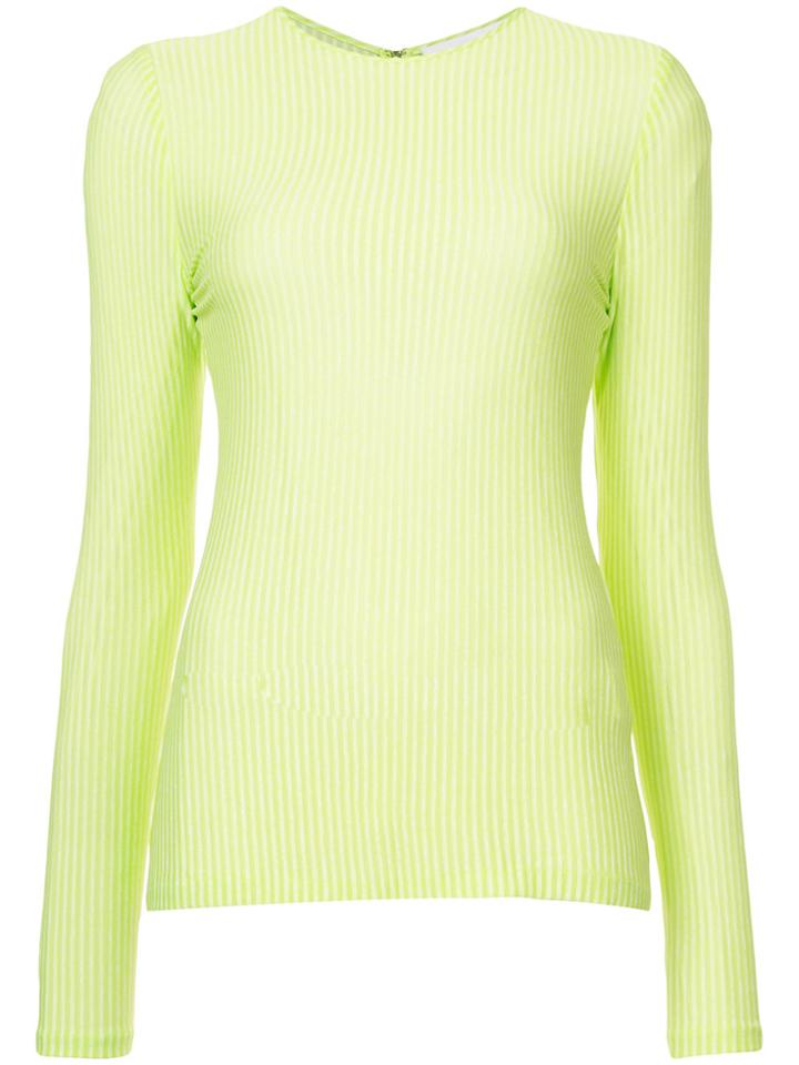 Christian Siriano Long-sleeve Fitted Sweater - Green