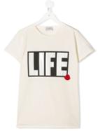 Moncler Kids Teen Slogan T-shirt - White