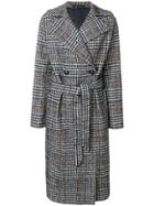 Tagliatore Dogtooth Double Breasted Coat - Blue