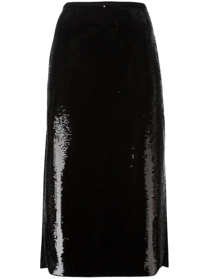 Rochas - Sequin Embellished Skirt - Women - Silk/spandex/elastane/acetate/viscose - 40, Black, Silk/spandex/elastane/acetate/viscose