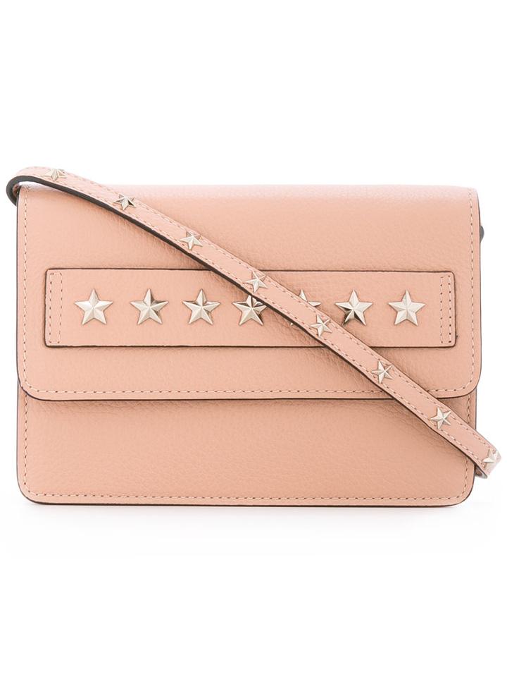 Red Valentino - Star Studded Clutch - Women - Calf Leather/metal - One Size, Pink/purple, Calf Leather/metal