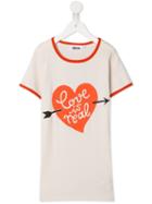 Molo Teen Love Is Real T-shirt Dress - White