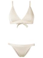 Gig Knit Bikini Set, Women's, Size: Pp, Nude/neutrals, Lurex/polyamide