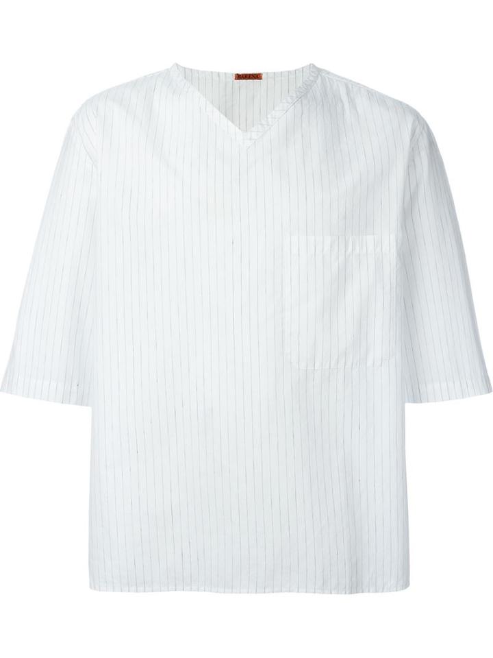 Barena Striped V Neck Shirt