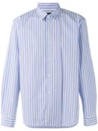 Comme Des Garçons Homme Plus Striped Longsleeve Shirt, Men's, Size: Small, Blue, Cotton