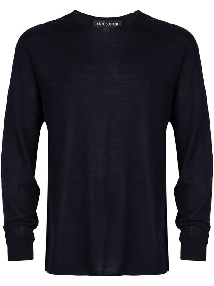 Neil Barrett Fine Knit Jumper - Blue