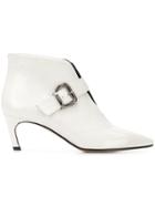 Marc Ellis Pointed Buckled Boots - White