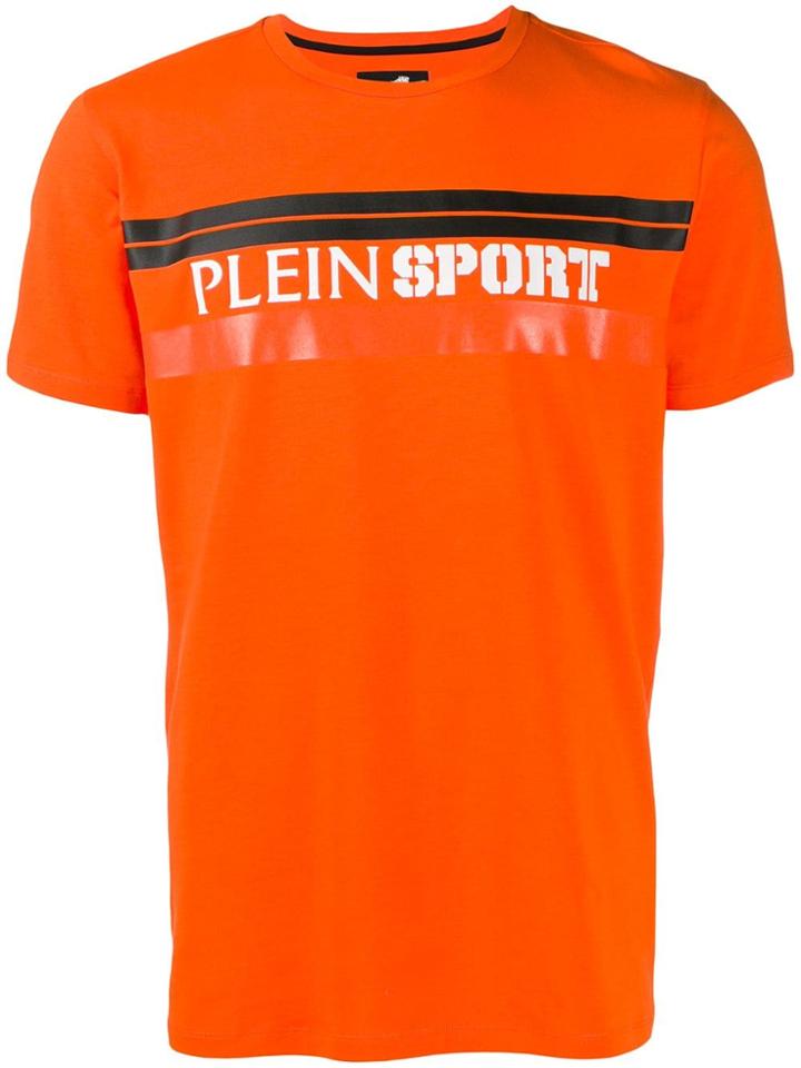Plein Sport Logo Print T-shirt - Orange