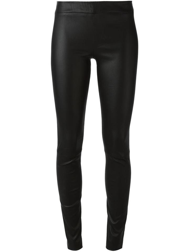 The Row 'moto' Leggings, Women's, Size: Xs, Black, Lamb Skin/cotton/spandex/elastane