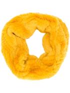 Yves Salomon Textured Fur Snood - Yellow & Orange