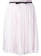 Giambattista Valli - Vertical Ruffle Skirt - Women - Silk/cotton/viscose - 40, Pink/purple, Silk/cotton/viscose