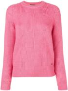 Emporio Armani Ribbed Knit Sweater - Pink & Purple
