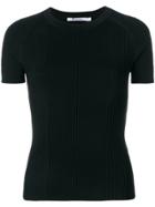 T By Alexander Wang Ribbed Cut-out Top - Black