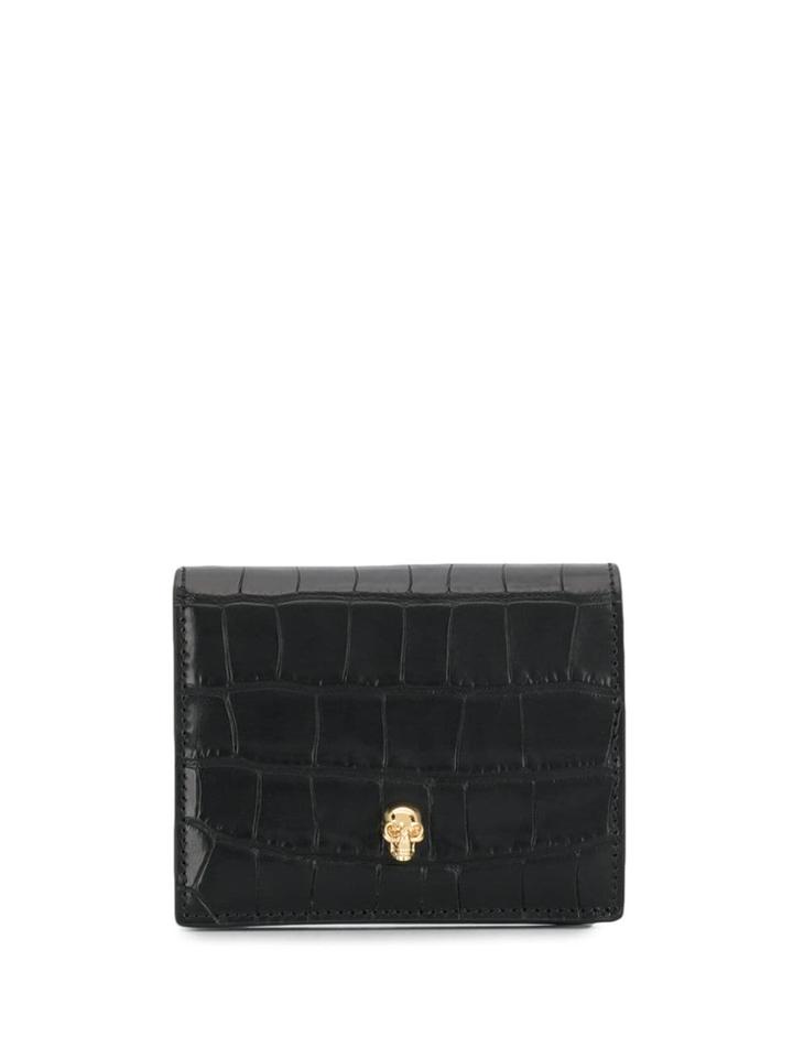 Alexander Mcqueen Skull Compact Wallet - Black