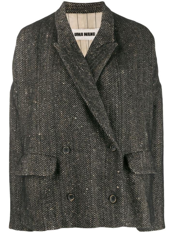 Uma Wang Oversized Double-breasted Blazer - Brown