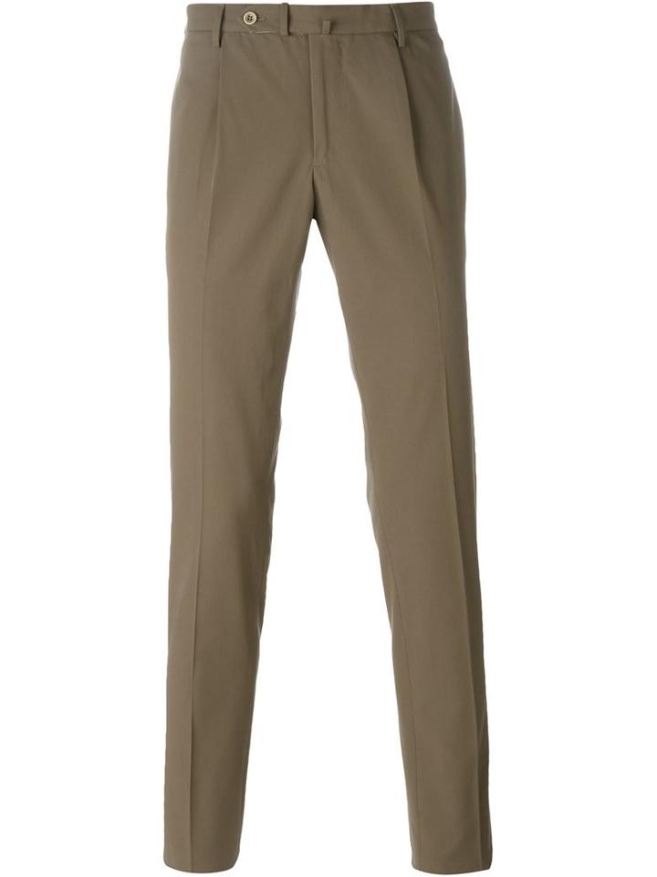 Incotex Tailored Trousers, Men's, Size: 50, Brown, Cotton