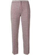 Pinko Checked Trousers - Red