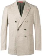 Isaia Classic Double-breasted Blazer - Nude & Neutrals