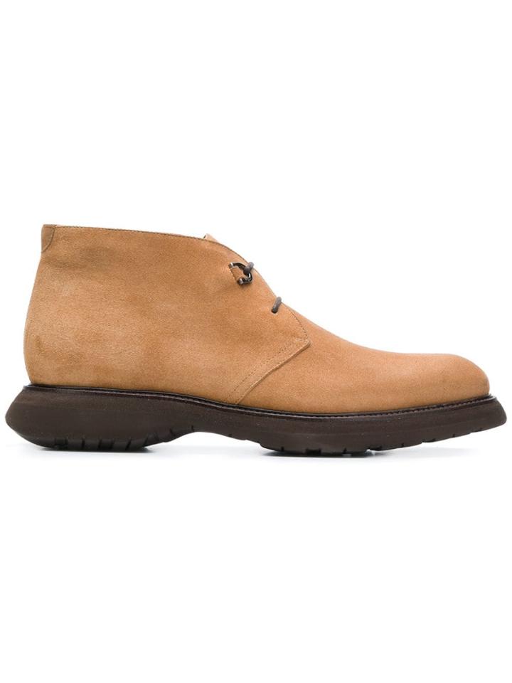 Salvatore Ferragamo Ankle Lace-up Boots - Nude & Neutrals
