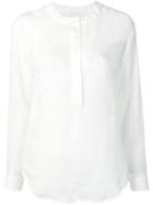 Tela Sheer Button-up Blouse - White