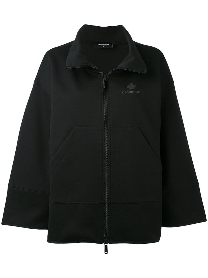 Oversized Jacket - Women - Cotton/polyester - M, Black, Cotton/polyester, Dsquared2