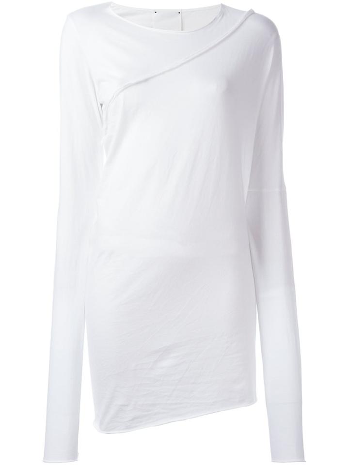 Lost & Found Rooms Asymmetric T-shirt, Women's, Size: Medium, White, Cotton