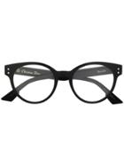 Dior Eyewear Round Logo Glasses - Black