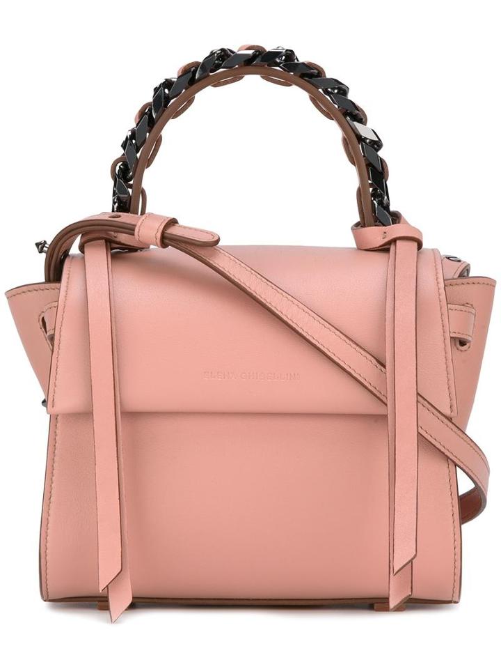 Elena Ghisellini Mini 'angel Sensua' Tote, Women's, Pink/purple, Calf Leather