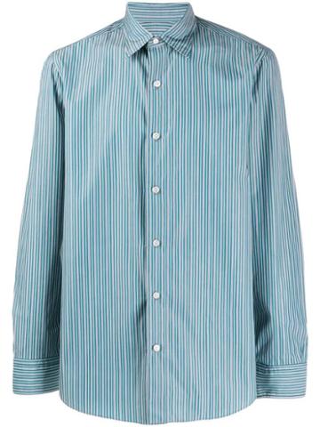 Salvatore Piccolo Striped Shirt - Green