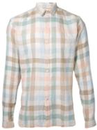 Oliver Spencer Checked Shirt, Men's, Size: 16, Cotton/linen/flax