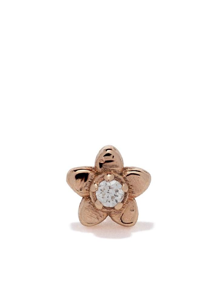 Kismet By Milka 14kt Rose Gold Daisy Piercing Diamond Stud