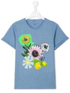 Stella Mccartney Kids Graphic Flowers Lily T-shirt, Girl's, Size: 14 Yrs, Blue